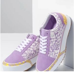 Vans Old Skool Stacked Platform in the "Wavy Daze Lilac"  7 Men 8.5 Woman